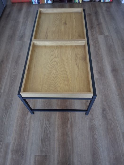 Mesa de centro  carvalho/preto  C100cm L50cm A40cm