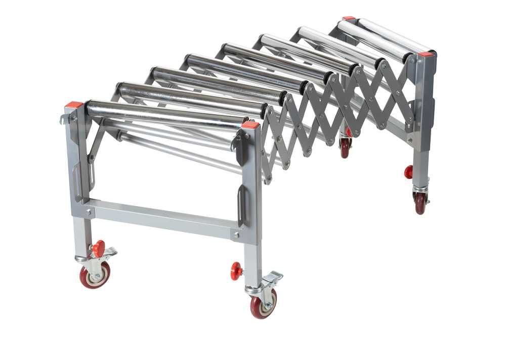 Podajnik rolkowy Holzmann RB9A stojak stół mobilny 130kg wys 1000mm