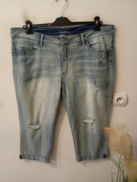 Rybaczki jeansowe z kieszeniami rozmiar 48 Time Tru