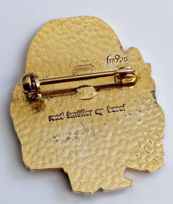 Серебро Швейцария женская Брошь Карнавал Swiss Switzerland Жіноча