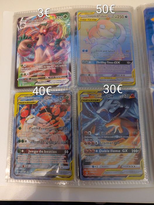 Cartas Pokémon diversas