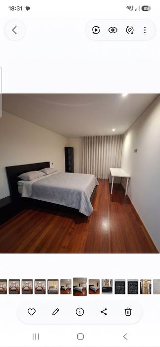 Cama em wengué com mesinha