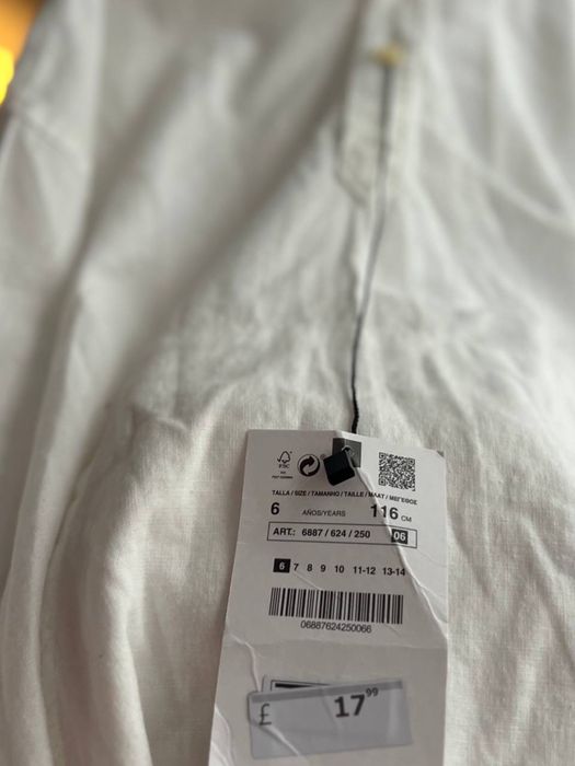 Лляна нова сорочка Zara 116см