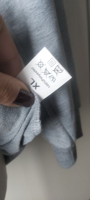 Damska szara bluza zamek napisy xl