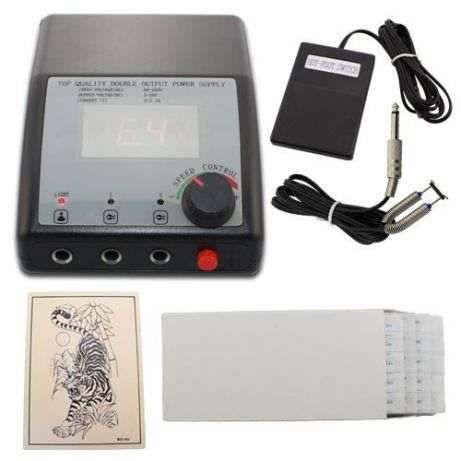 Novo kit profissional tatuagem 2 máquinas 40 tintas e todo o material