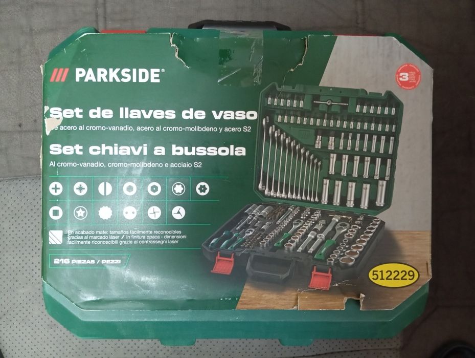 Mala de ferramentas Parkside 216 peças