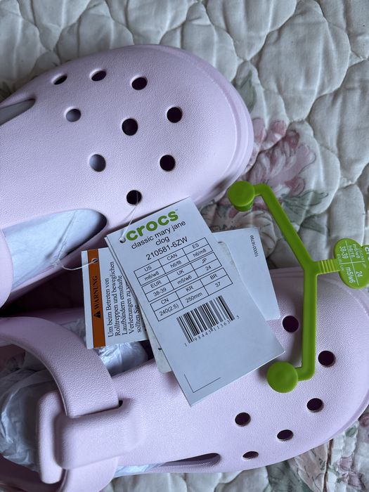 Crocs mary jane classic clog pudrowy róż klapki