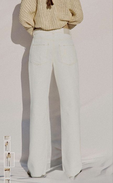 Трендові білі джинси zara 34