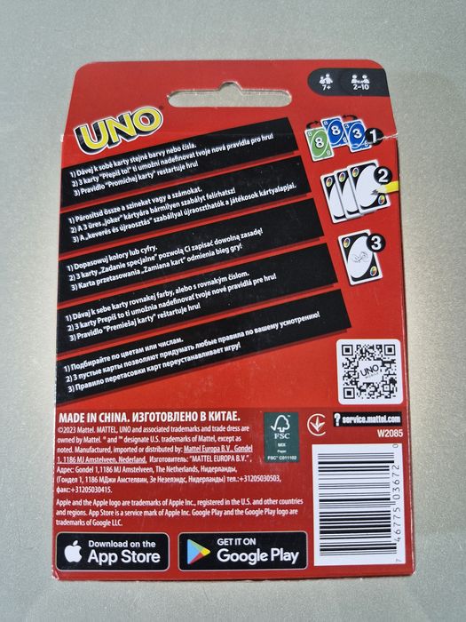 UNO Mattel Logiczna Gra Karciana Towarzyska dla Wszystkich