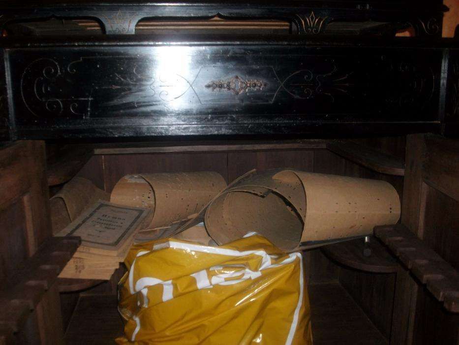 piano mecanico, pianola com cartões perfurados Piano Orchestrion