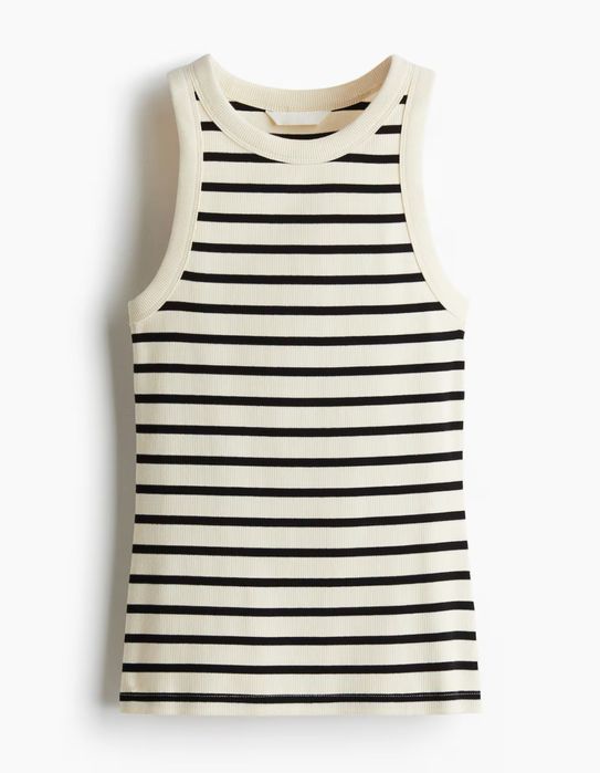 Базовий топ h&m в рубчик база майка