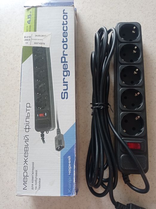 Сетевой фильтр для компьютера 4.5м