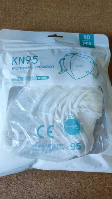 Lote 100 Máscaras KN95/FFP2 certificadas de 1ª e nível profissional