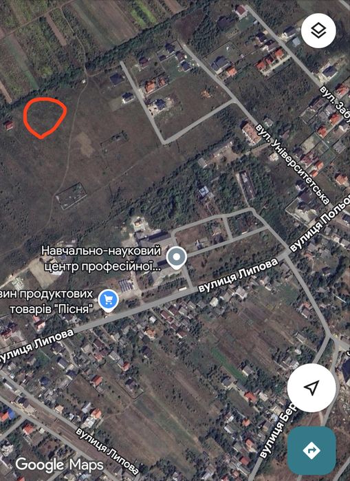 Ділянка 10сот с. Загвіздя ур Мочари біля корпусу Нафти Газу