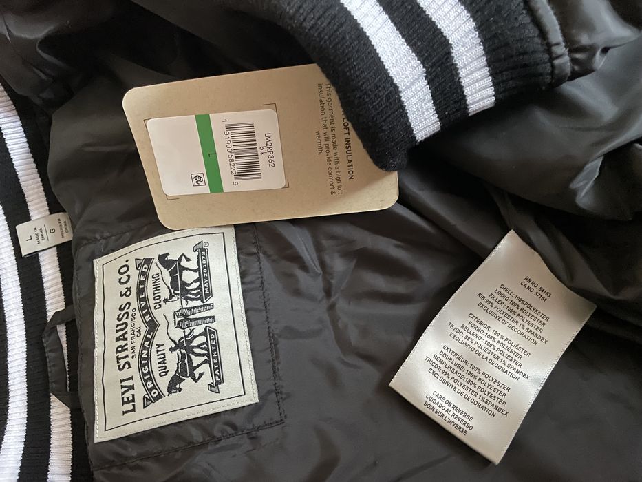 XXL 3XL 52 54 Levis пуховик куртка бомбер ветровка черная левис левайс