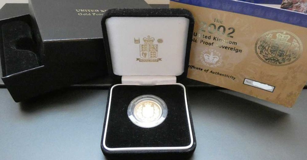 2002 Libra Ouro Proof Jubileu c/ Caixa e Certificado