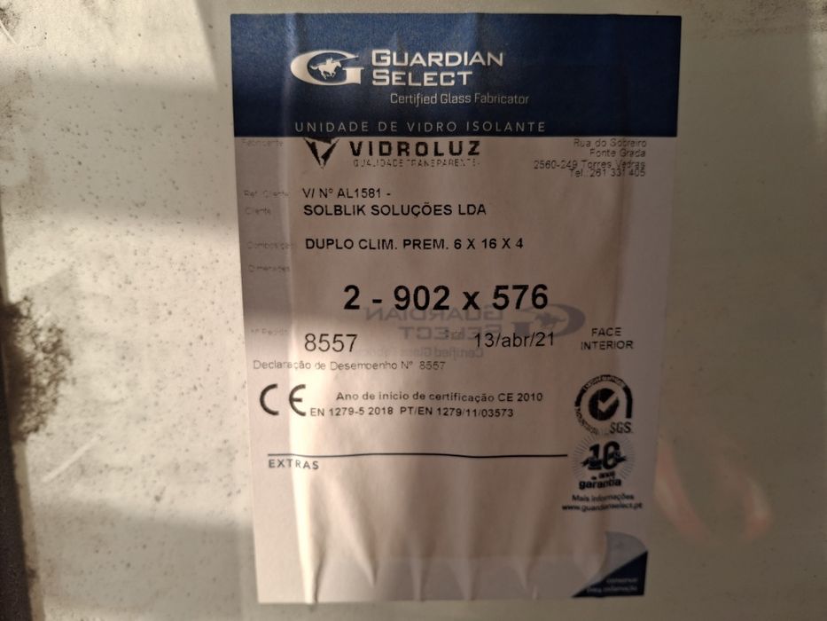 Janela PVC vidro duplo