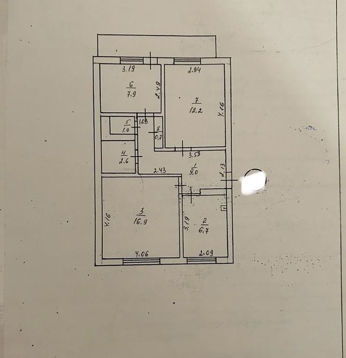 Продаж 3 кім.квартири с.Вітове, Черкаський р-н, 7хв до м.Чигирин
