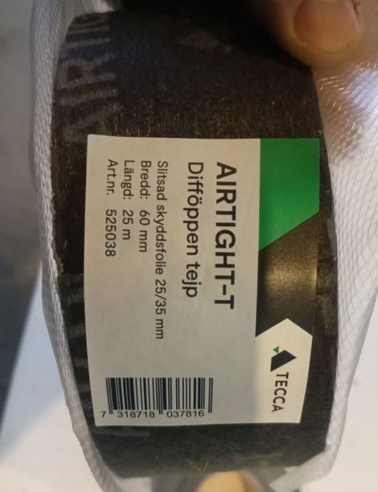 Taśma do membrany dachowej wiatroszczelna Airtight-T 25mb 60mm