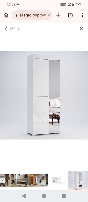 Szafa do przedpokoju z wieszakiem Amanda