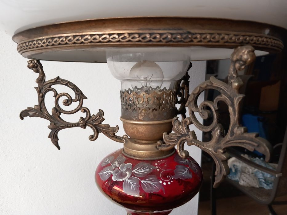 Candeeiro mesa opalino