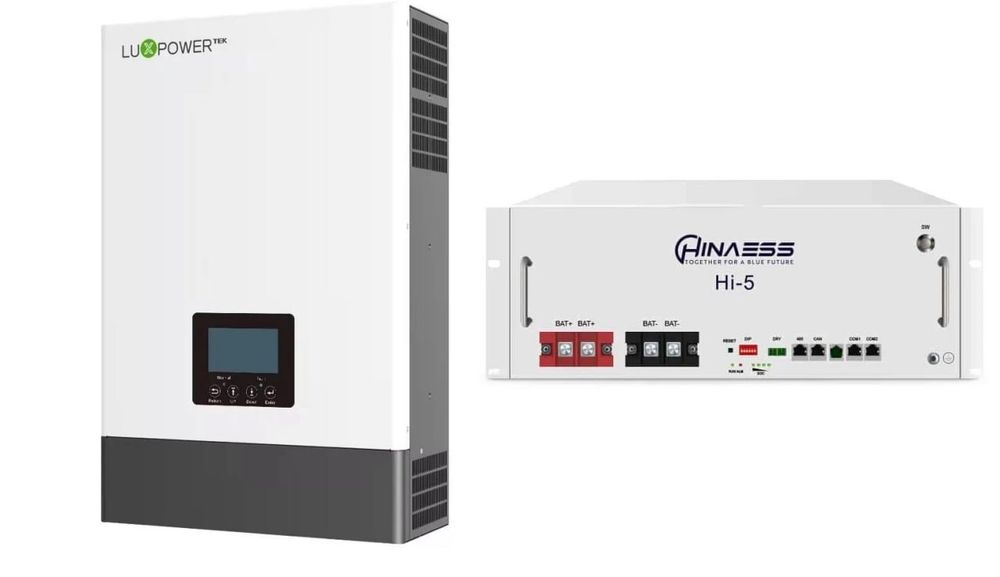 Комплект інвертор гібридний LuxPower 5 кВт та акумулятор Hinaess LiFeP