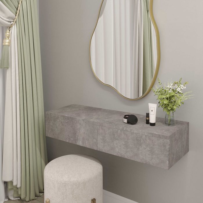 Туалетний столик, 70, 80, 92, 100см підвісний візажний стіл