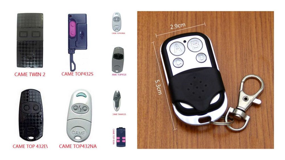 Comando de garagem compatível com CAME