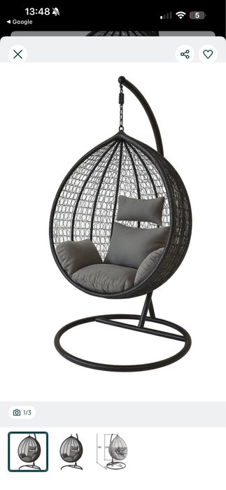 Fotel wiszący, huśtawka, kokon, fotel ogrodowy
