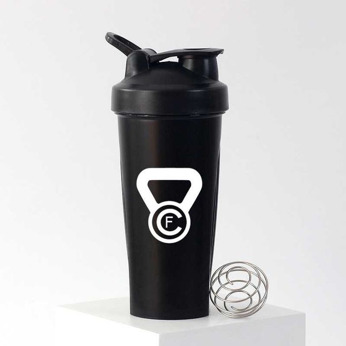 Cast Fitness Shaker do odżywek 600 ml z mieszadełkiem – czarny