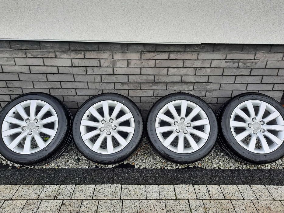 ALUFELGI AUDI A4 B8/B9 R17 ET47 5x112 + nowe opony  HANKOOK