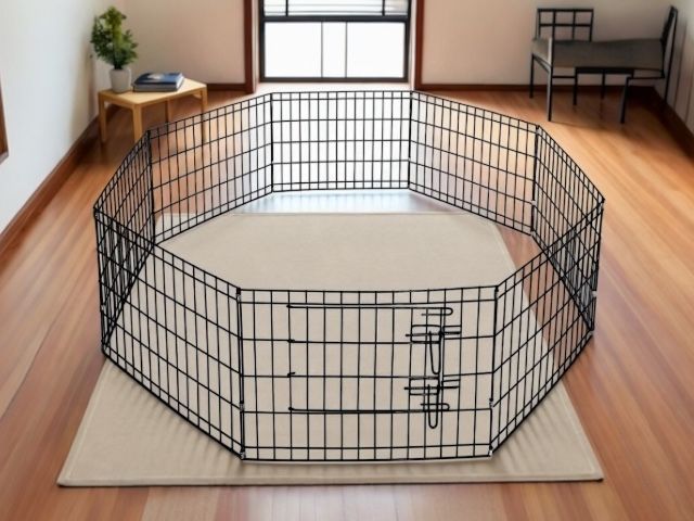 Metalowy Składany Kojec dla Psa Królika do Domu na Zewnątrz Zagroda