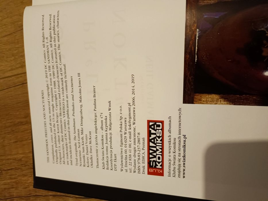 Komiks w twardej oprawie Neil Gaiman Sandman Preludia Nokturny