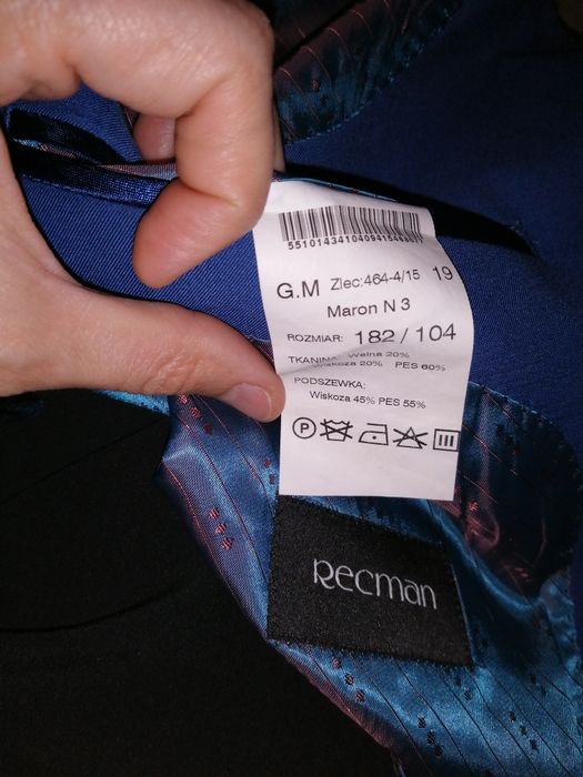 Garnitur Recman piękny niebieski kolor