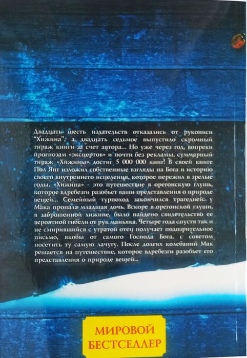 Книга Хижина. Разговор с Богом Уильям Пол Янг Tovit Books