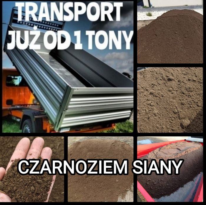 Piasek żwir czarnoziem  otoczaki pospółka płukany małe  wywrotki