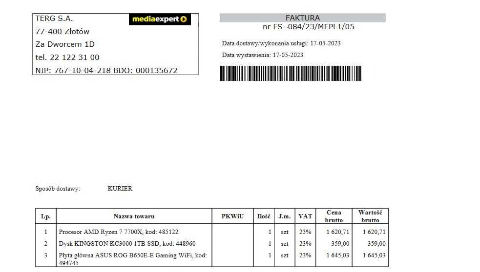 Procesor Ryzen 7 7700x