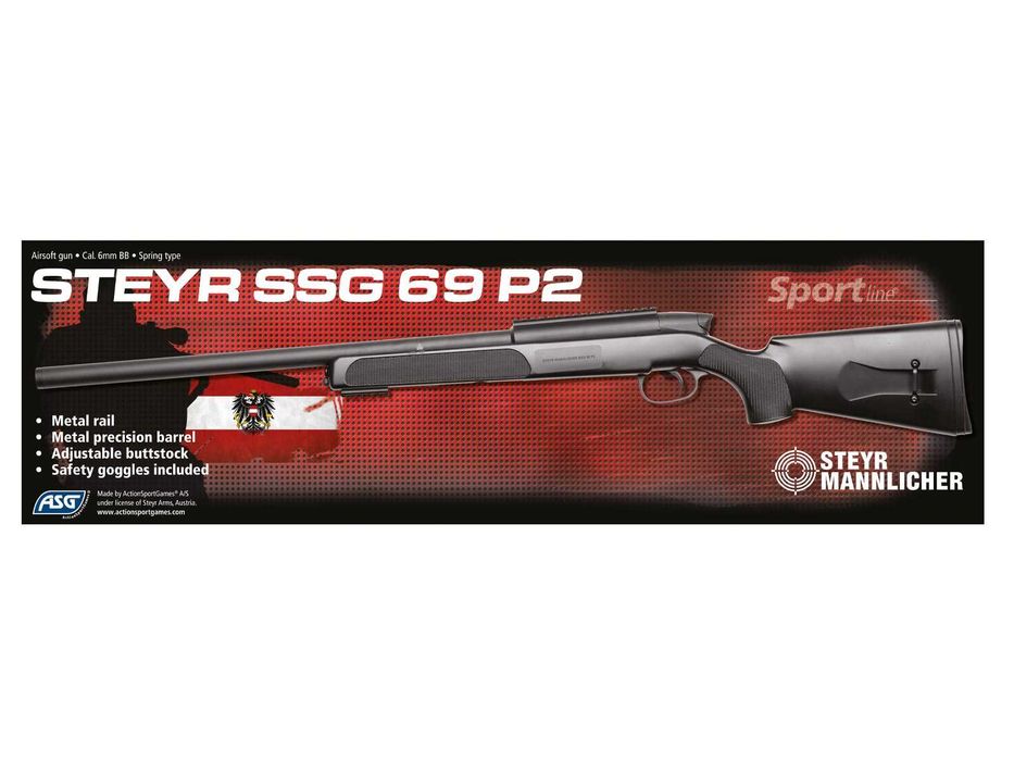Carabina airsoft SNIPER de Mola Steyr SSG 69 P2 selada-MB01/L96 WELL
