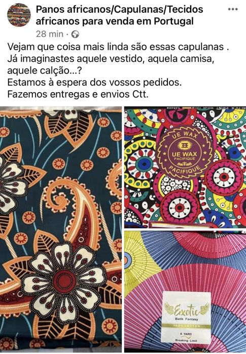 BAIXAMOS O PREÇO!  Capulanas/Panos africanos