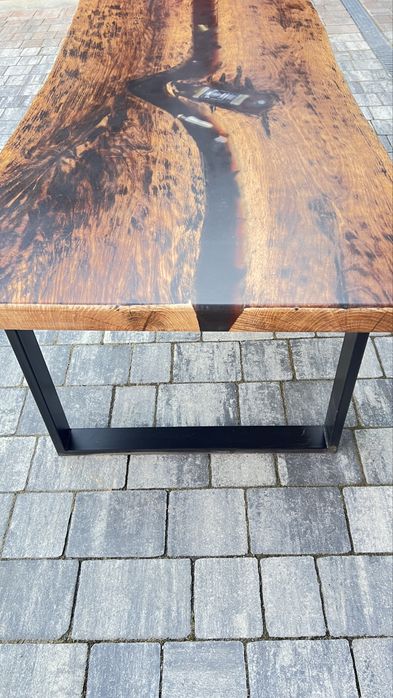 Stolik kawowy dąb żywica loft