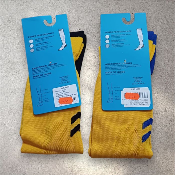 Skarpety / getry piłkarskie - dwie pary, Hummel rozm. 35 - 38