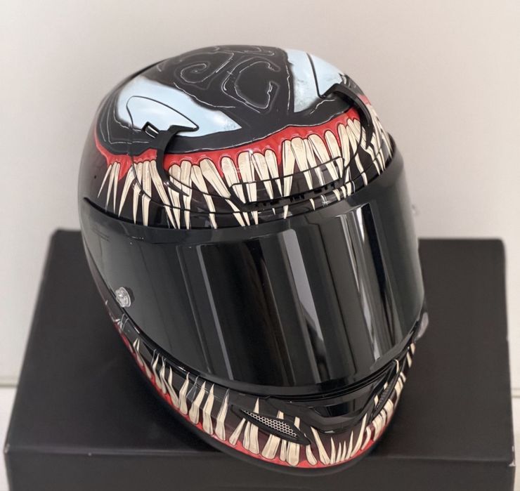 Capacete rapha 12 novo venom marvel