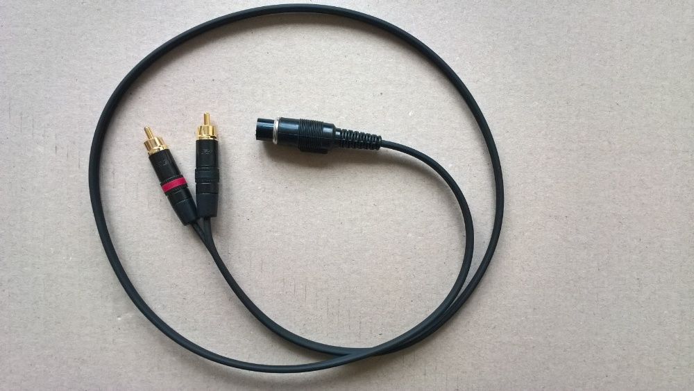 Interkonekt DIN 5 żeński 2x RCA unitra NAIM gramofon 75 cm SCHULZ