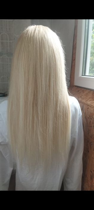 Парик 100%натуральный волос система 55см