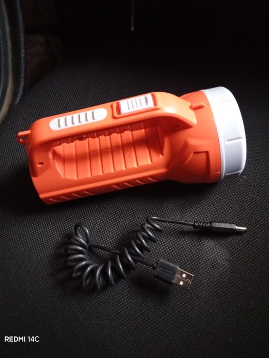 Фонарь помаранчевий Li-ion