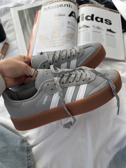 Кросівки Кроссовки Adidas Samba Brown Grey White Коричневый Серый Белый Коричневий Сірий Білий Кросовки Демісезон
