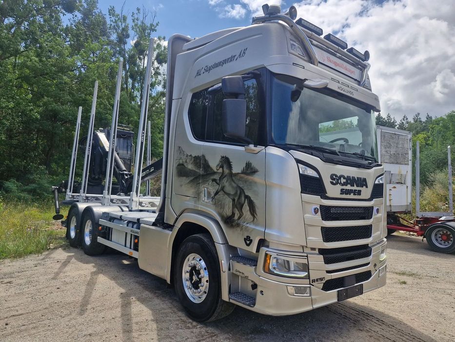 Scania R650  Scania R650  2019 Epsilon m12 9.6m m drewna lasu 6x4