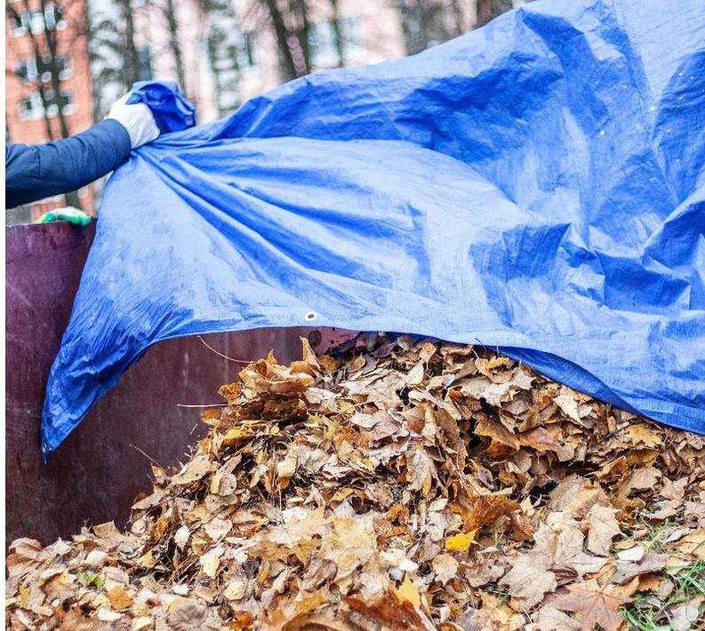 Plandeka 5x8m Gruba Płachta Mrozoodporna Wodoodporna Wzmacniana 50g/m2