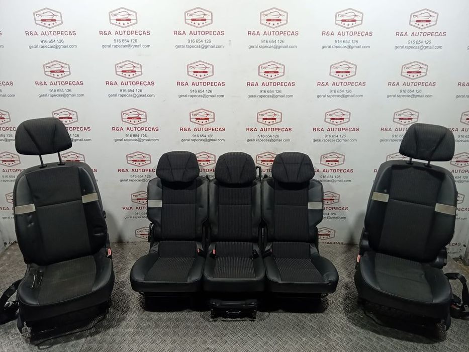 Conjunto de Bancos Renault Grand Scenic 3 III 7 Lugares Pele e Tecido