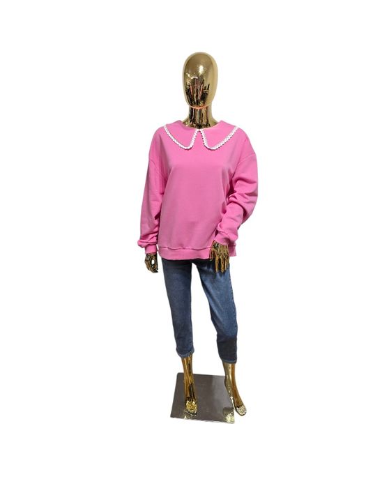 Bluza damska różowa z ozdobnym kołnierzem Bocca rozmiar uniwersalny